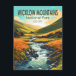 Wicklow Mountains National Park Ireland River Art Postcard<br><div class="desc">Wicklow Mountains vector art design. The park stretches through County Wicklow as well as small areas of South Dublin and Dún Laoghaire.</div>