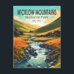 Wicklow Mountains National Park Ireland River Art Postcard<br><div class="desc">Wicklow Mountains vector art design. The park stretches through County Wicklow as well as small areas of South Dublin and Dún Laoghaire.</div>