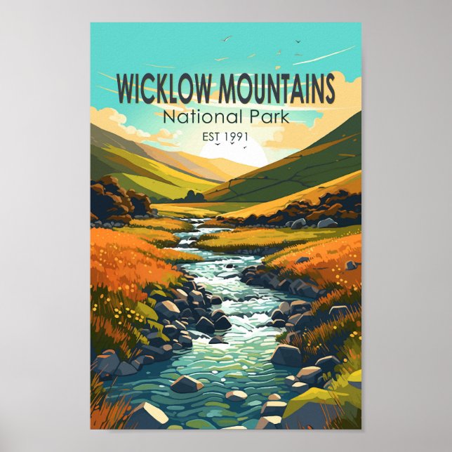 Wicklow Mountains National Park Ireland River Art Poster (Front)