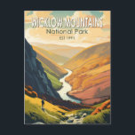 Wicklow Mountains National Park Ireland Travel Art Postcard<br><div class="desc">Wicklow Mountains vector art design. The park stretches through County Wicklow as well as small areas of South Dublin and Dún Laoghaire.</div>