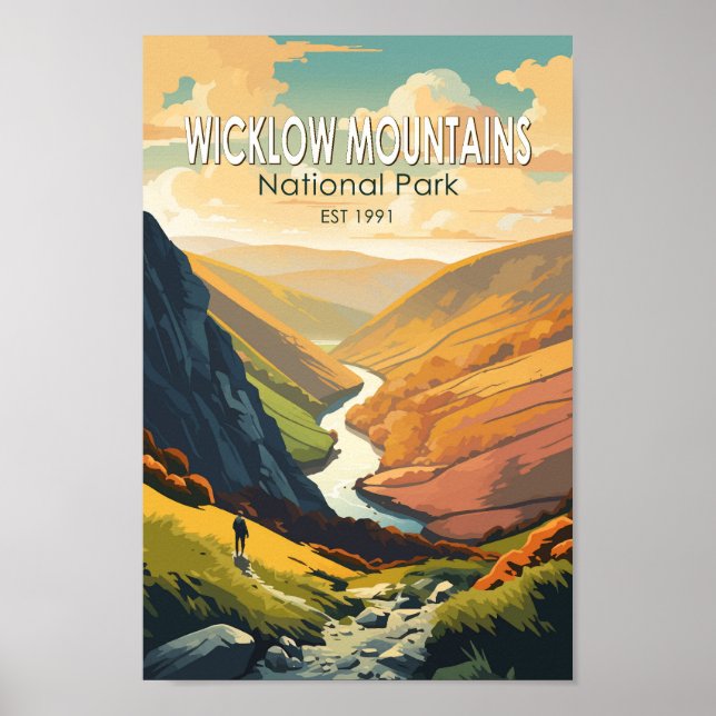 Wicklow Mountains National Park Ireland Travel Art Poster (Front)