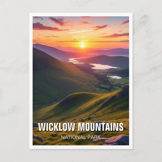 Wicklow Mountains National Park Ireland Travel Postcard (Front)