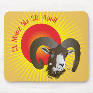 Widder 21. März bis 20. April Mauspad Mouse Mat
