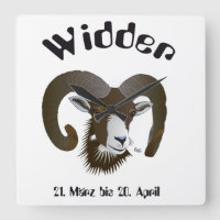 Widder - Sternzeichen Uhr