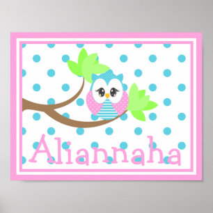 Widdle Owl Custom Name Print 3