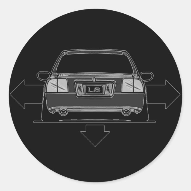 Wide and Low centre cap decal Classic Round Sticker (Front)