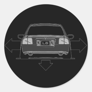 Wide and Low centre cap decal Classic Round Sticker