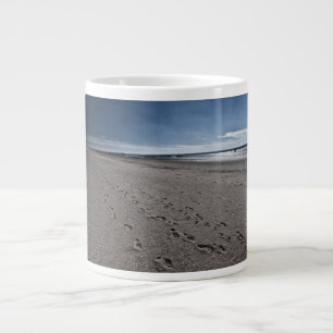Wide beach at the North Sea Large Coffee Mug