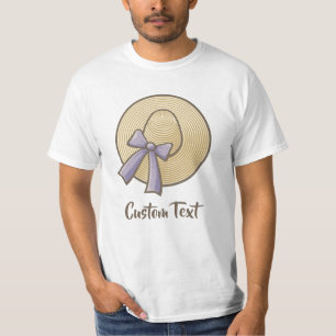 Wide Brimmed Hat Beige T-Shirt