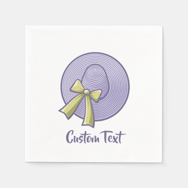 Wide Brimmed Hat Lilac Napkin (Front)