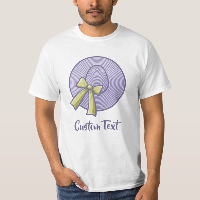 Wide Brimmed Hat Lilac T-Shirt (Front)