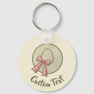 Wide Brimmed Hat Yellow Key Ring