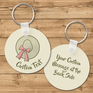 Wide Brimmed Hat Yellow Key Ring