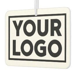 Wide Business Logo and Custom Text Car Air Freshener