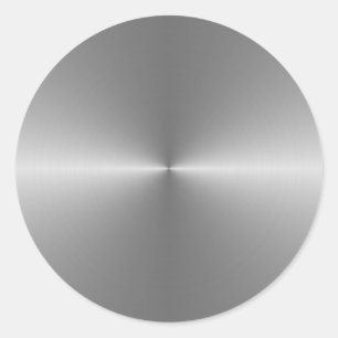 wide circular steel classic round sticker