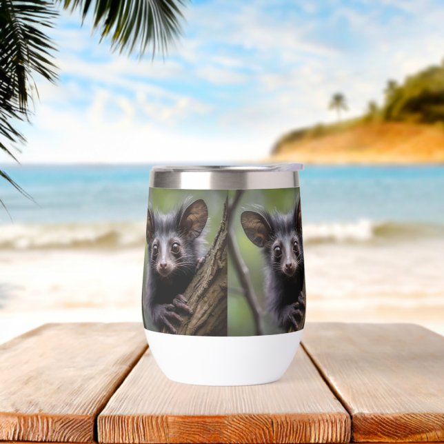"Wide-Eyed Aye-Aye in a Tree" (Beach)