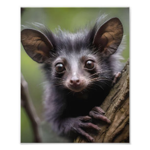 Wide Eyed Aye Aye In A Tree, Photo Print