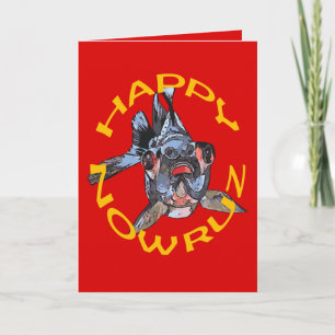 Wide-Eyed Wishes Happy Nowruz Fish Card