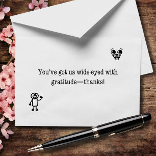 Wide Eyed With Gratitude Folded Thank You Card