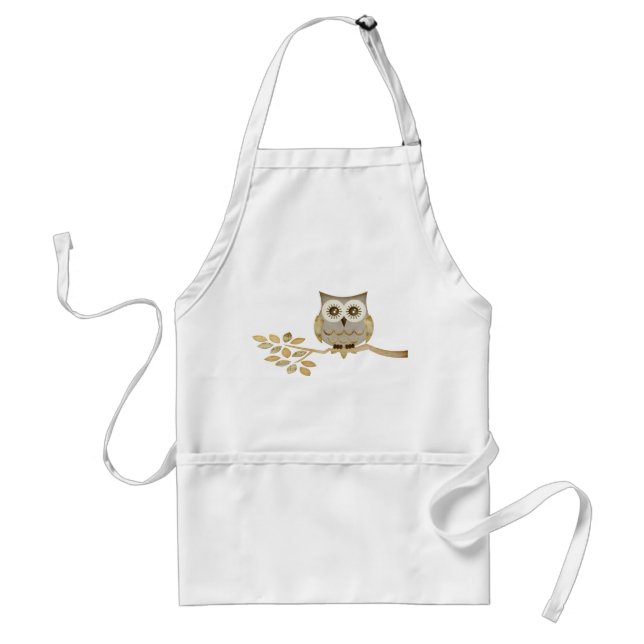 Wide Eyes Owl in Tree Apron (Front)
