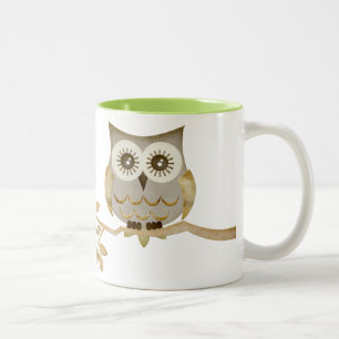 Wide Eyes Owl in Tree Mug