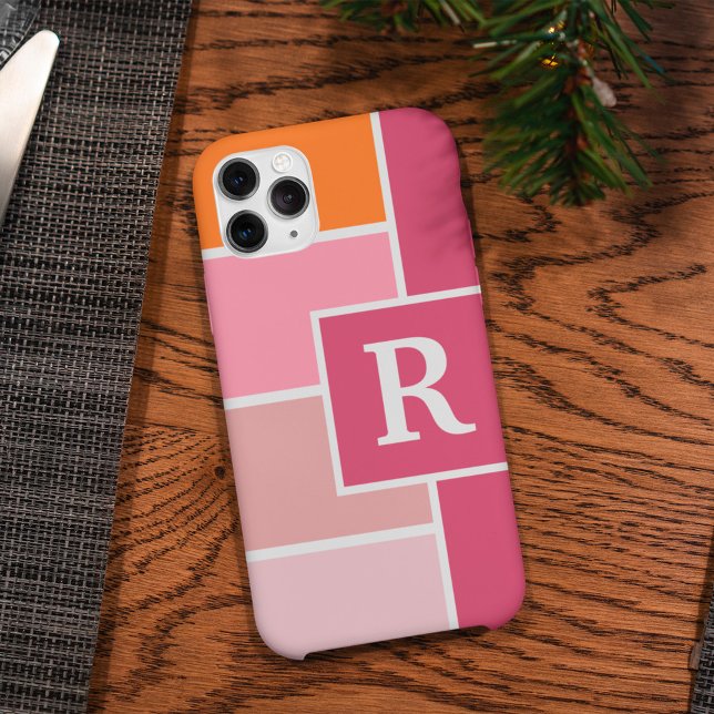 Wide Feminine Stripes with Monogram Case-Mate iPhone Case (Creator Uploaded)