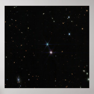 Wide Field of Planet Neptune in James Webb Poster