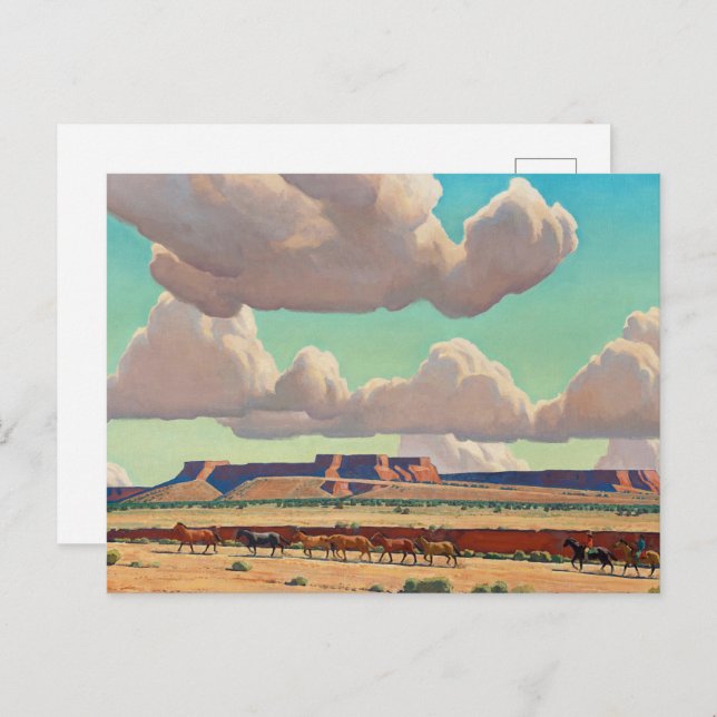 Wide Lands of the Navajo by Maynard Dixon  Invitation Postcard (Front/Back)