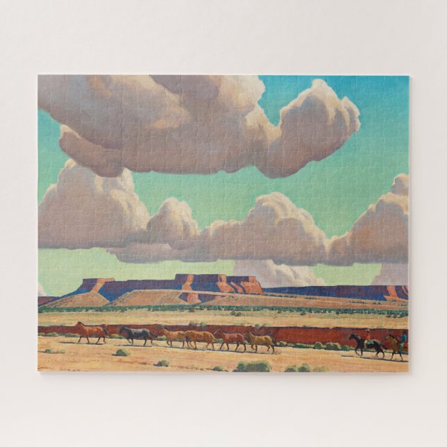 Wide Lands of the Navajo by Maynard Dixon  Jigsaw Puzzle (Horizontal)