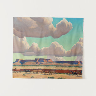 Wide Lands of the Navajo by Maynard Dixon  Tapestry