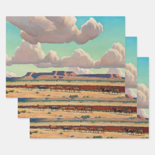Wide Lands of the Navajo by Maynard Dixon  Wrapping Paper Sheet
