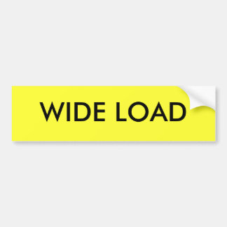 WIDE LOAD BUMPER STICKER