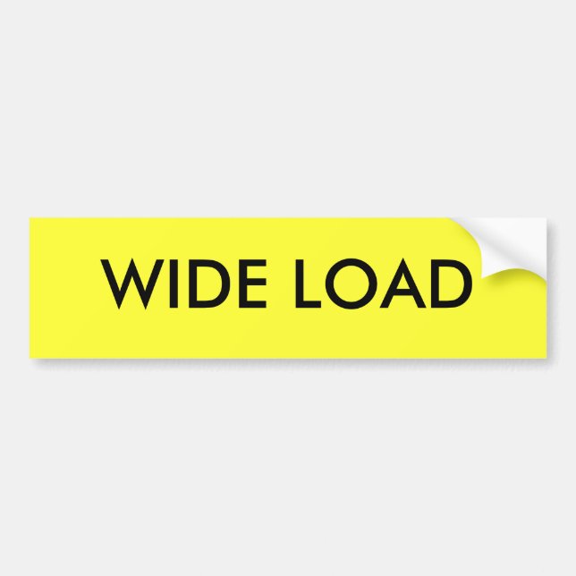 WIDE LOAD BUMPER STICKER (Front)