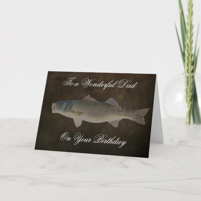 WIDE MOUTH BASS FATHERS BIRTHDAYDAY CARD (Front)