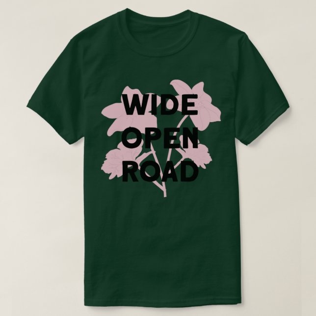 Wide Open Road black pink T-Shirt (Design Front)