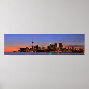 Wide Panorama of Toronto Canada Poster