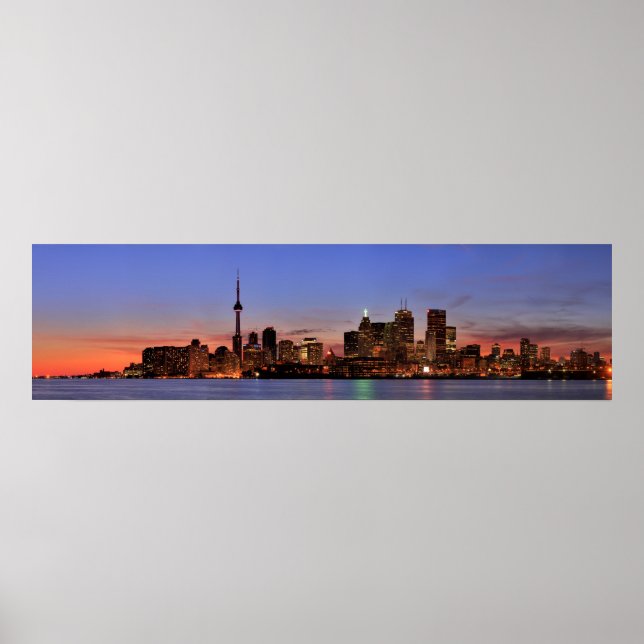 Wide Panorama of Toronto Canada Poster (Front)