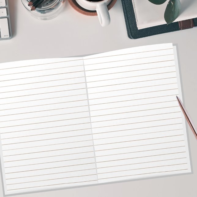 Wide Rule Brown Lined Paper Landscape Orientation Notepad (Creator Uploaded)