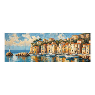 Wide Seascape Mediterranean Ancient Harbour Photo Print