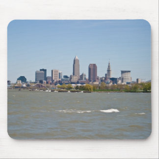 Wide Shot Cleveland Skyline Mouse Mat