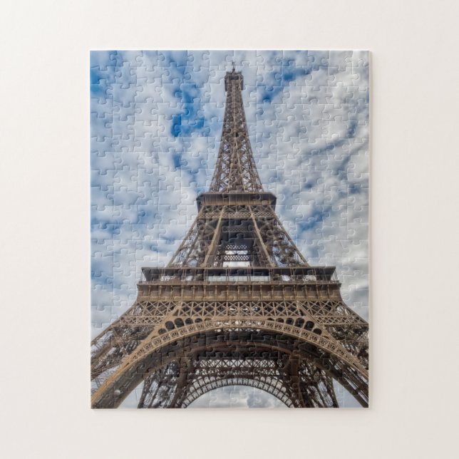 Wide shot of Eiffel Tower - Paris, France Jigsaw Puzzle (Vertical)