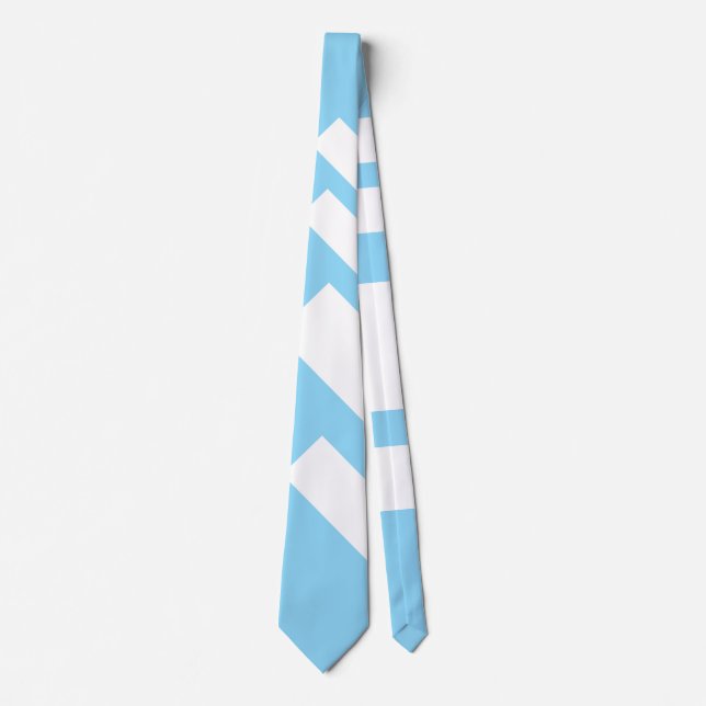 Wide Stripes Diagonal Light Blue   Tie (Front)