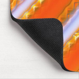 Wide stripes in ice to yellowish orange lace style mouse mat