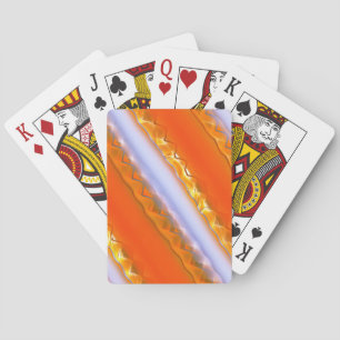 Wide stripes in ice to yellowish orange lace style playing cards
