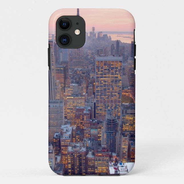 Wide view of Manhattan at sunset Case-Mate iPhone Case (Back)