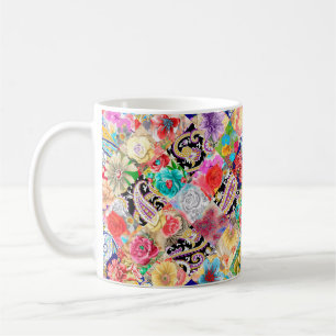 Wide vintage seamless background pattern. Parrots  Coffee Mug