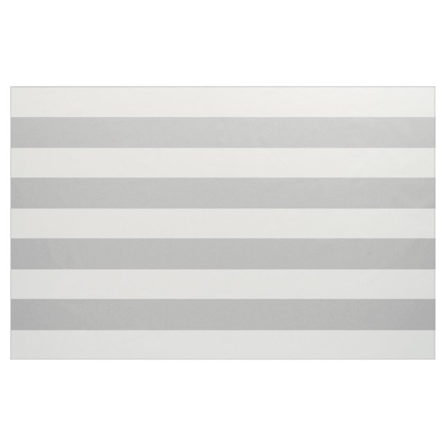 Wide White Stripes on Ash Grey Fabric (Fat Quarter)