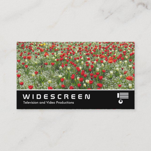 Widescreen 0470 - Bed of Tulips Business Card (Front)