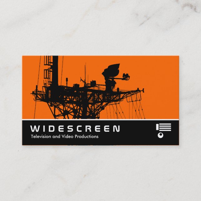 Widescreen 0482 - Radar Mast - Orange Business Card (Front)