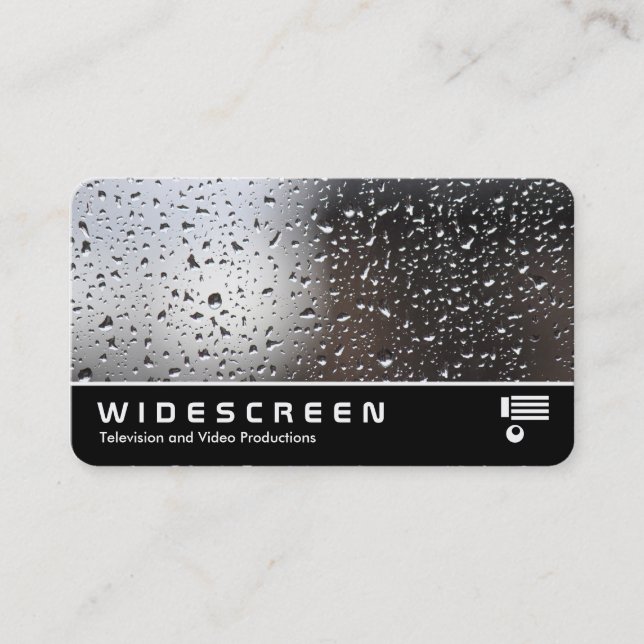 Widescreen 0528 - Rain on a Window Business Card (Front)
